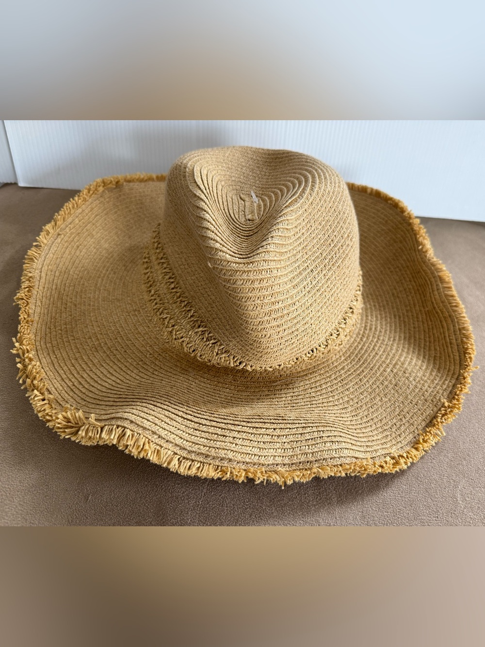 Frayed Edge Straw Sun Hat
